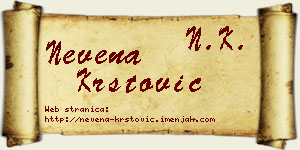 Nevena Krstović vizit kartica